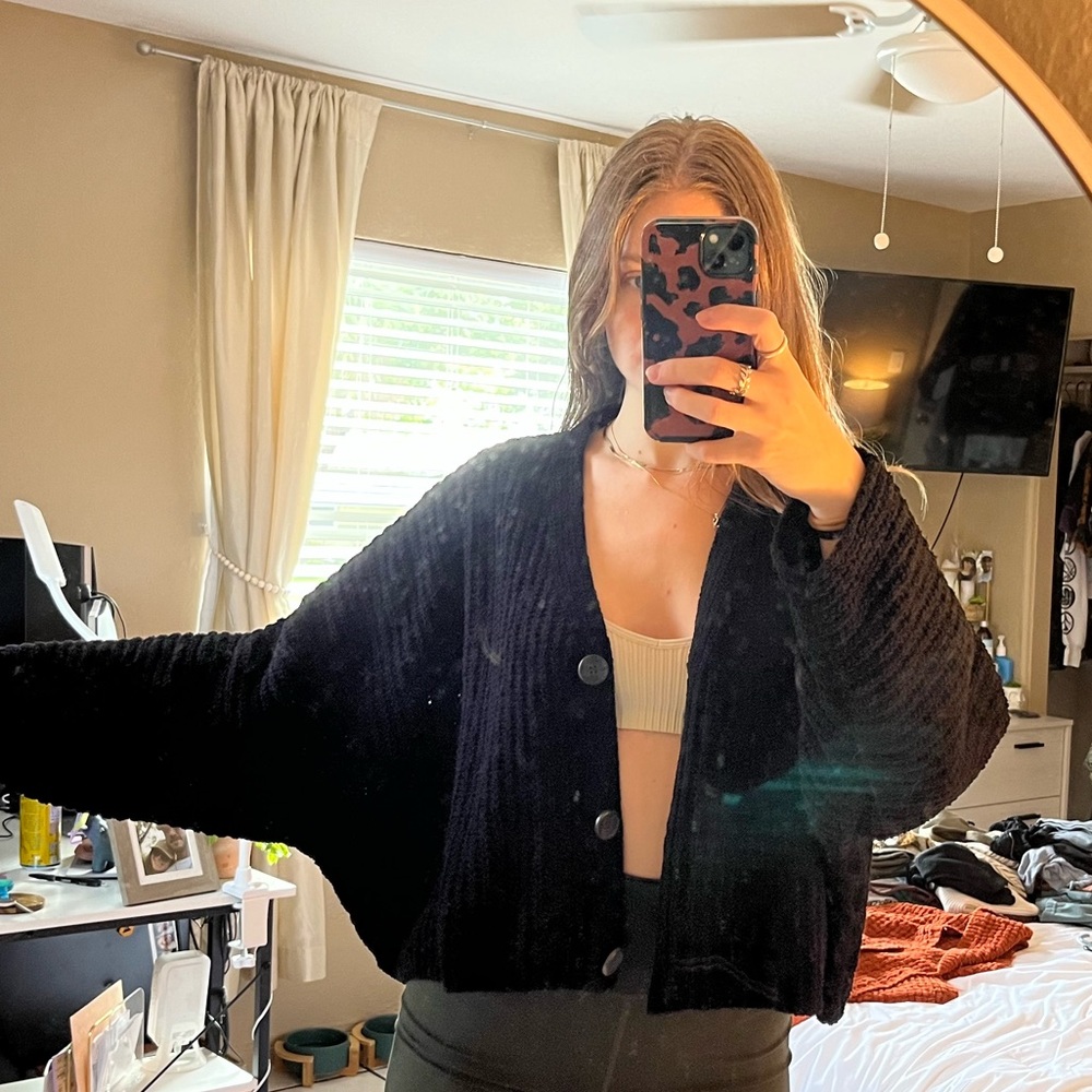 Short Black Cardigan